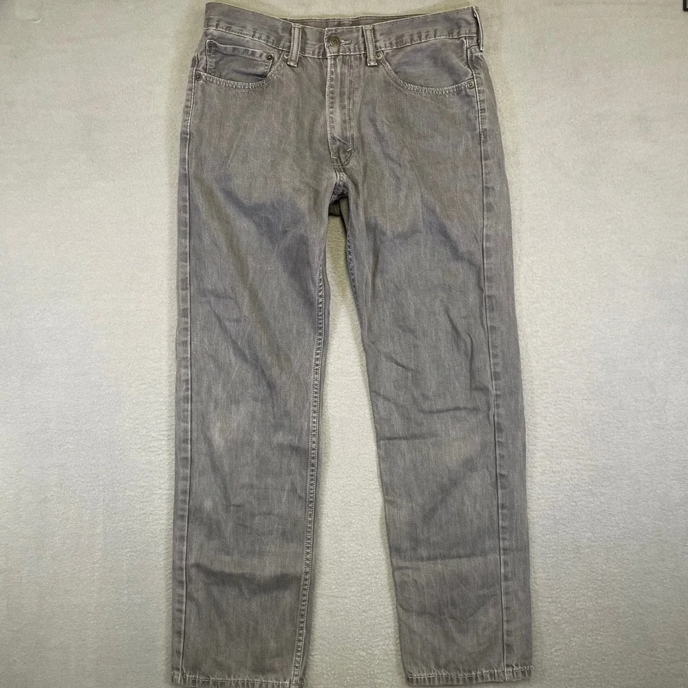Levi's 505 Gray Jeans Men's 32x31 Regular Straight Leg Denim